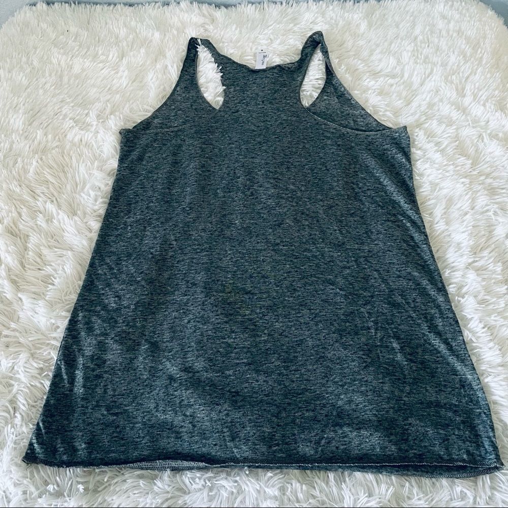 NWOT Over the Limit Gray Racerback Tank Top - Picture 8 of 13